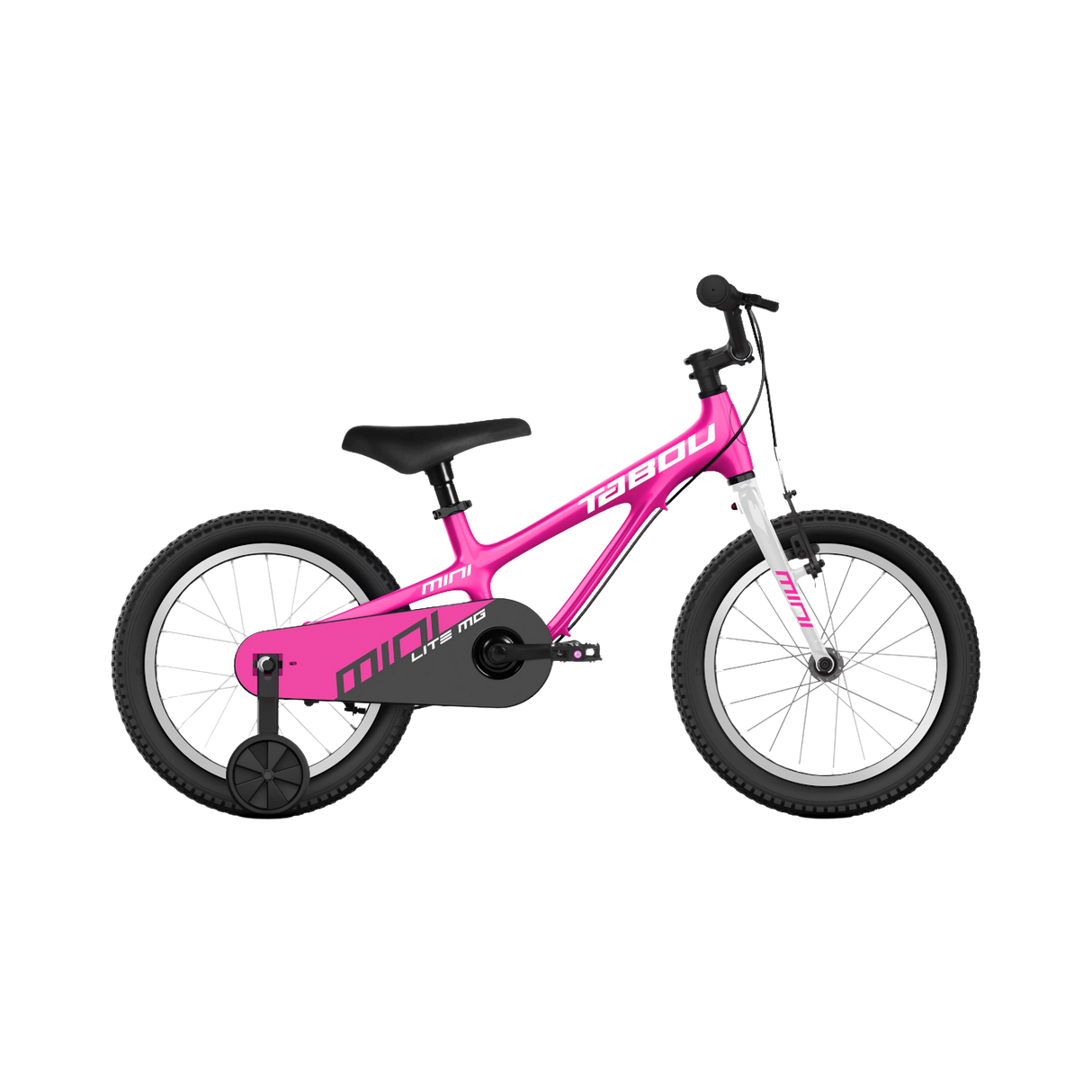 Ultralätt barncykel TABOU Mini Lite MG, 16" rosa-vit