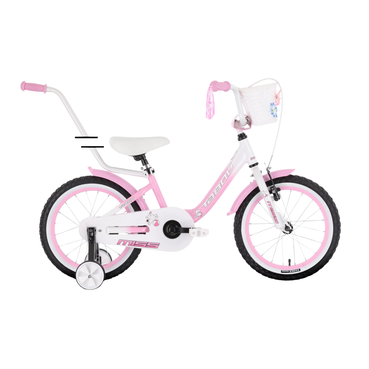 Børnecykel TABOU Miss, 16" lyserød-hvid