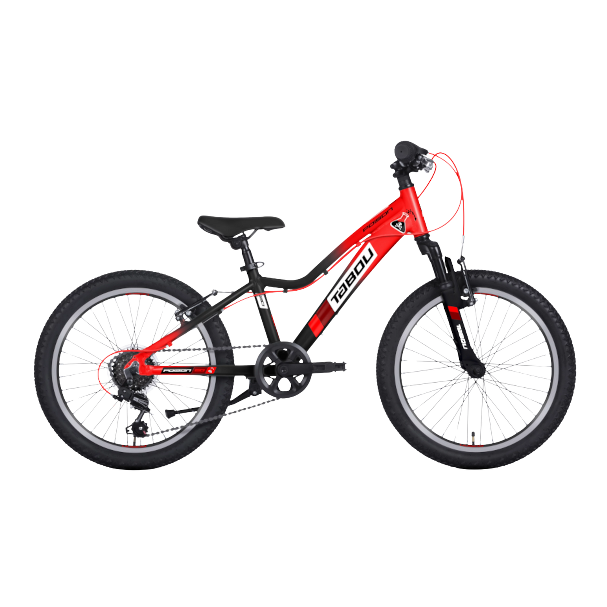 Barncykel TABOU Poison 20, röd/svart