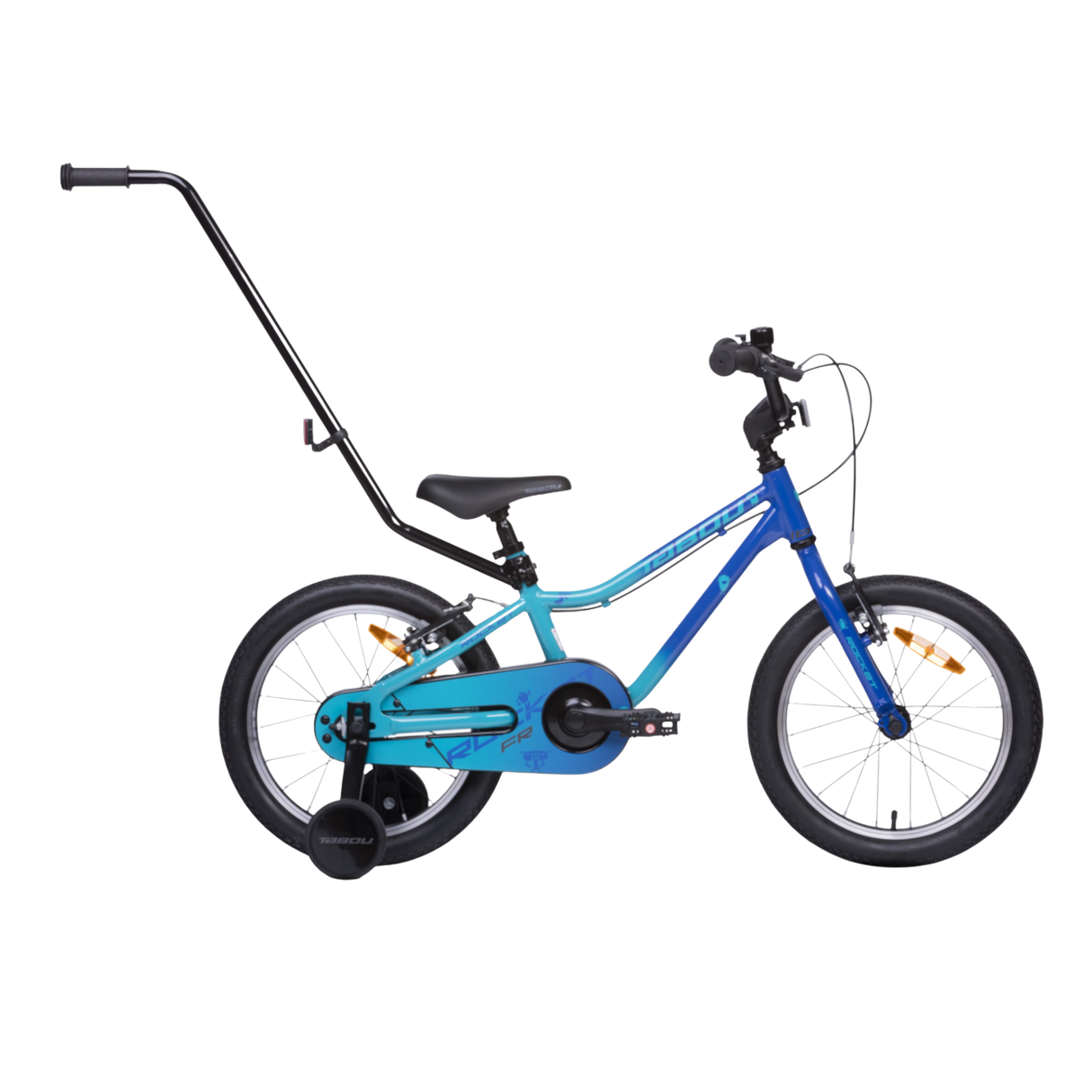 Barncykel TABOU Rocket FR, 12" blå-turkos