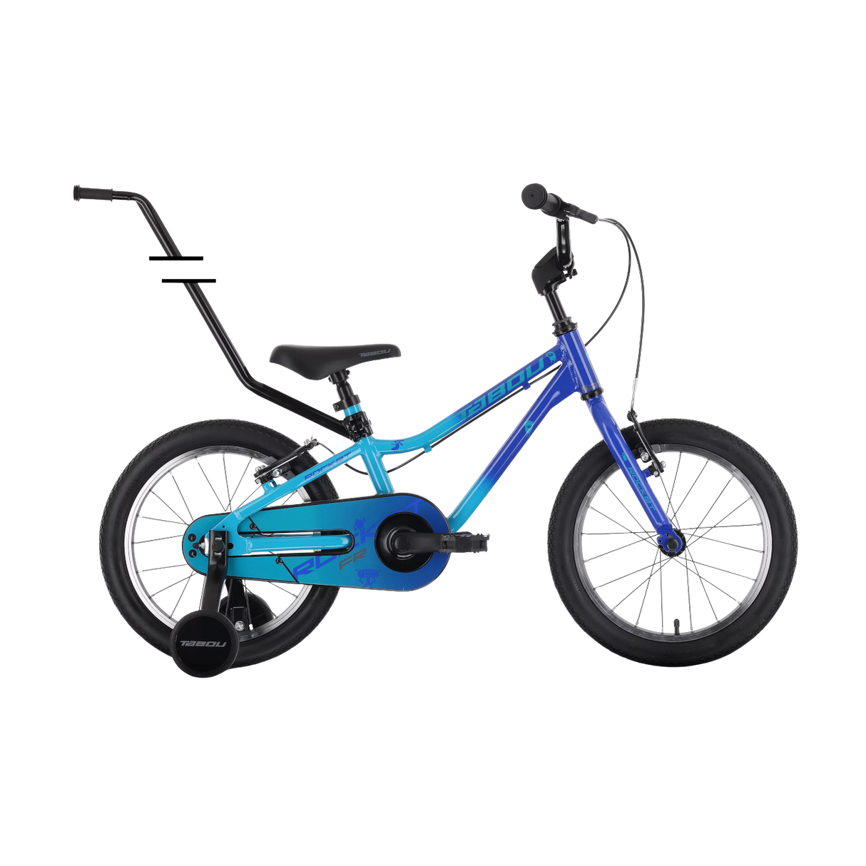Barncykel TABOU Rocket FR, 16" blå-turkos