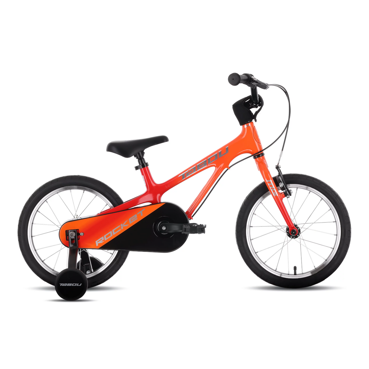 Ultralätt barncykel TABOU Rocket MG, 16" röd-orange