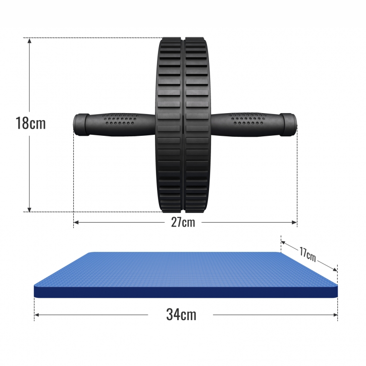 Ab Wheel Träningshjul ink matta