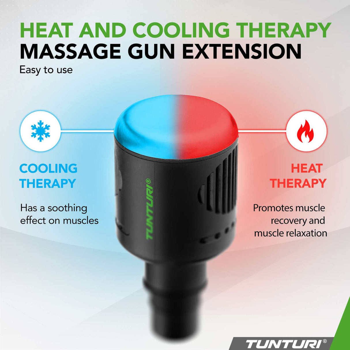 Massagepistol-tillbehör TUNTURI Head for Massage Gun, Heat & Cool