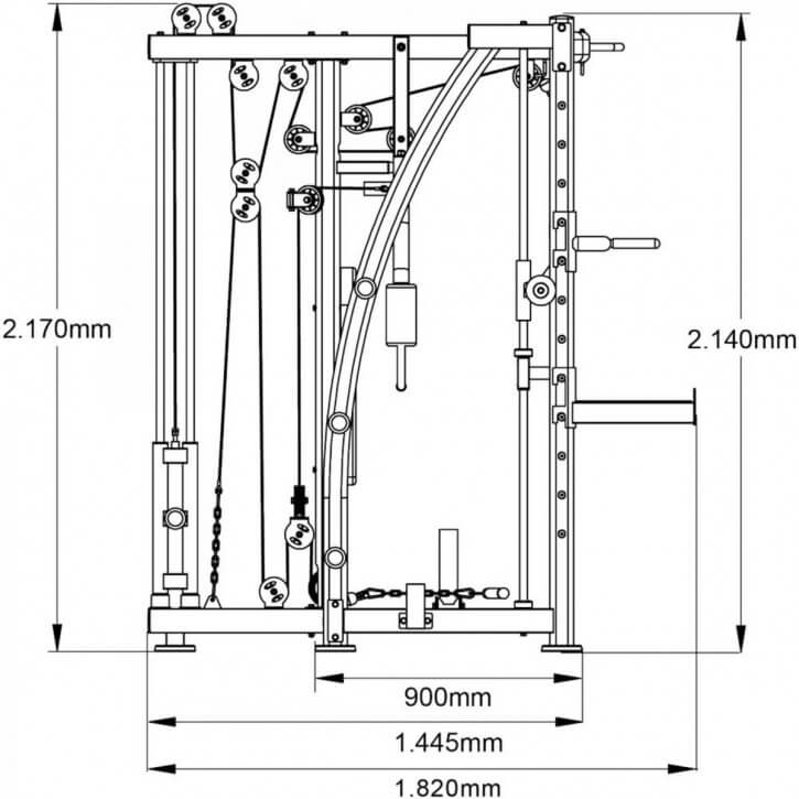 Smith Machine MAXXUS 8.1 med vægtbænk