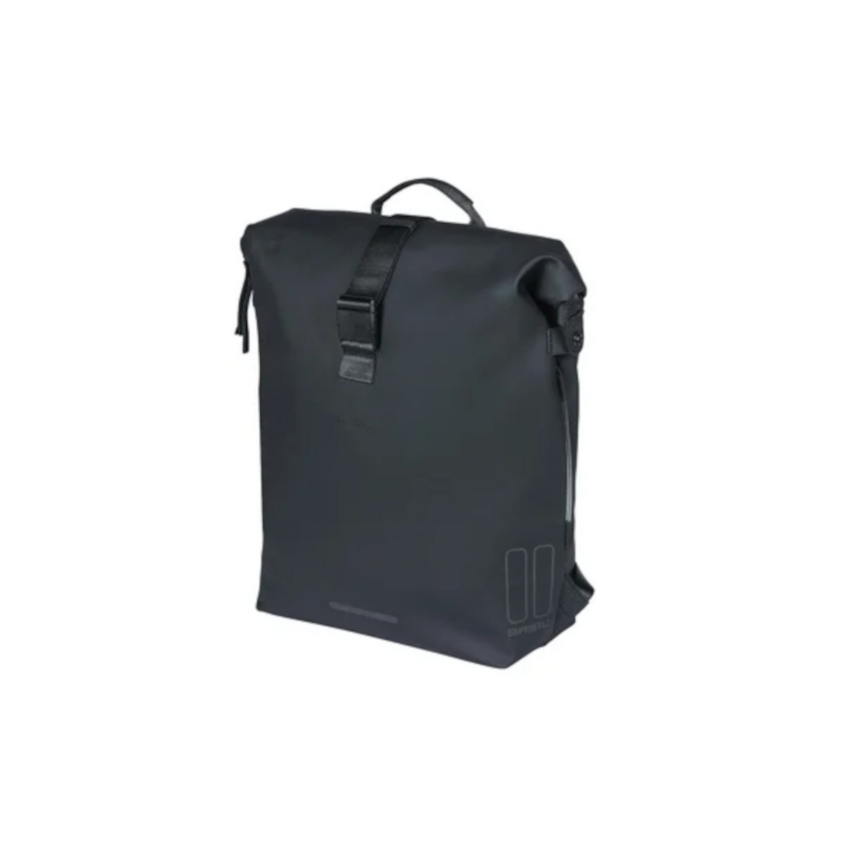 Ryggsäck med pakethållarfäste BASIL SoHo Nordlicht, 17 L, LED, svart