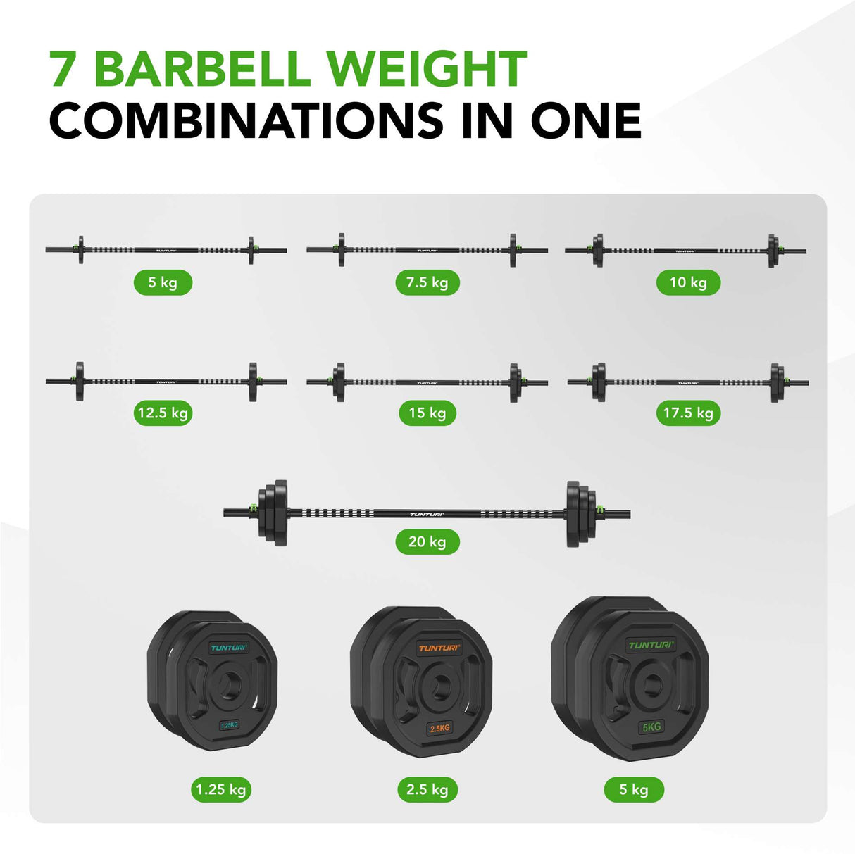 Lyftstångsset TUNTURI PRO Aerobic Pump Set 20 kg