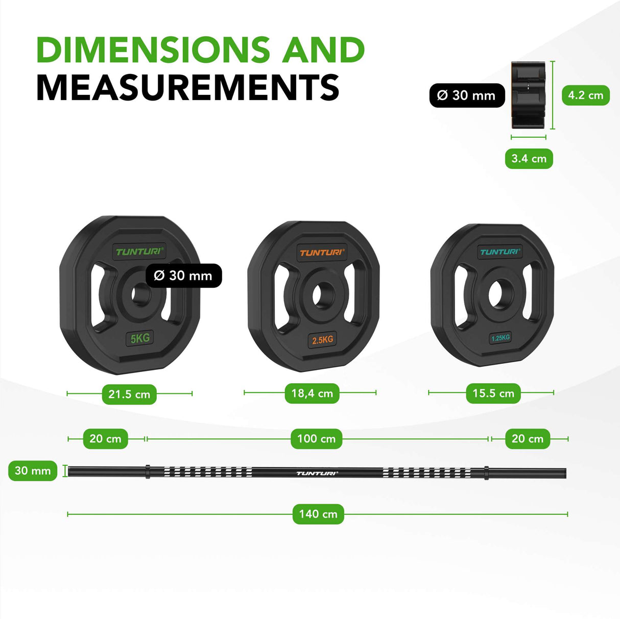 Lyftstångsset TUNTURI PRO Aerobic Pump Set 20 kg