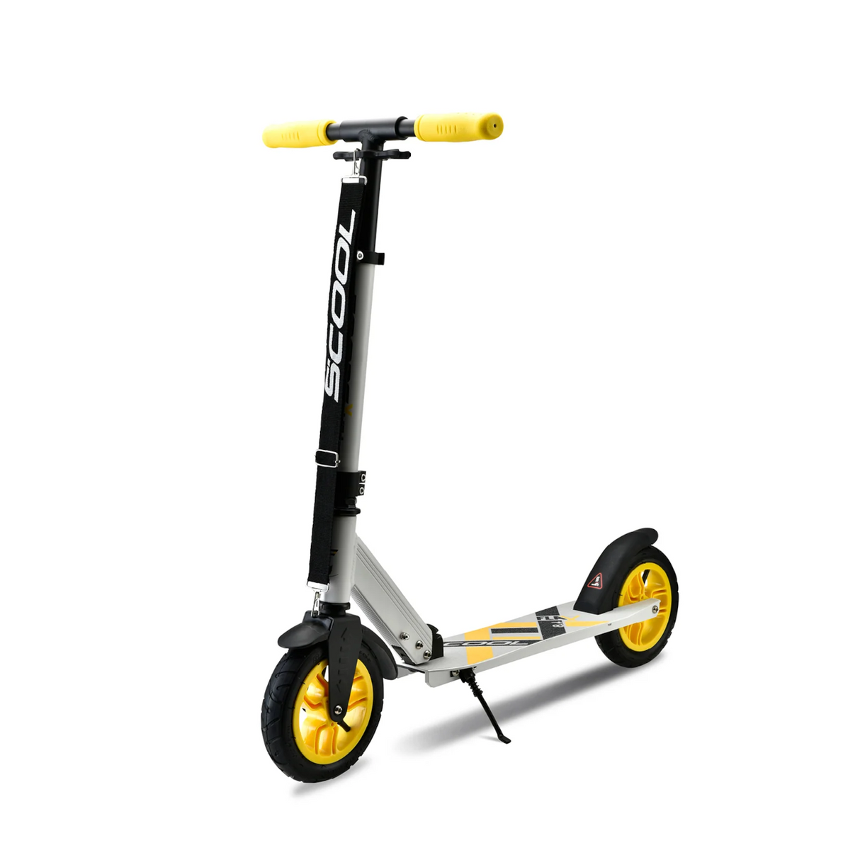 Hopfällbar sparkcykel S´COOL flaX 8.4, Vit/Gul