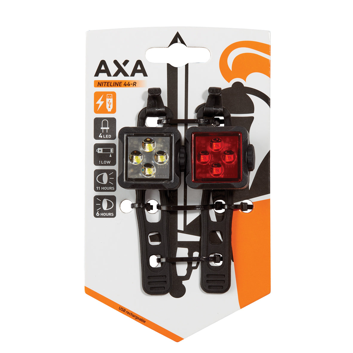 Set med cykellampor AXA Niteline 44-R