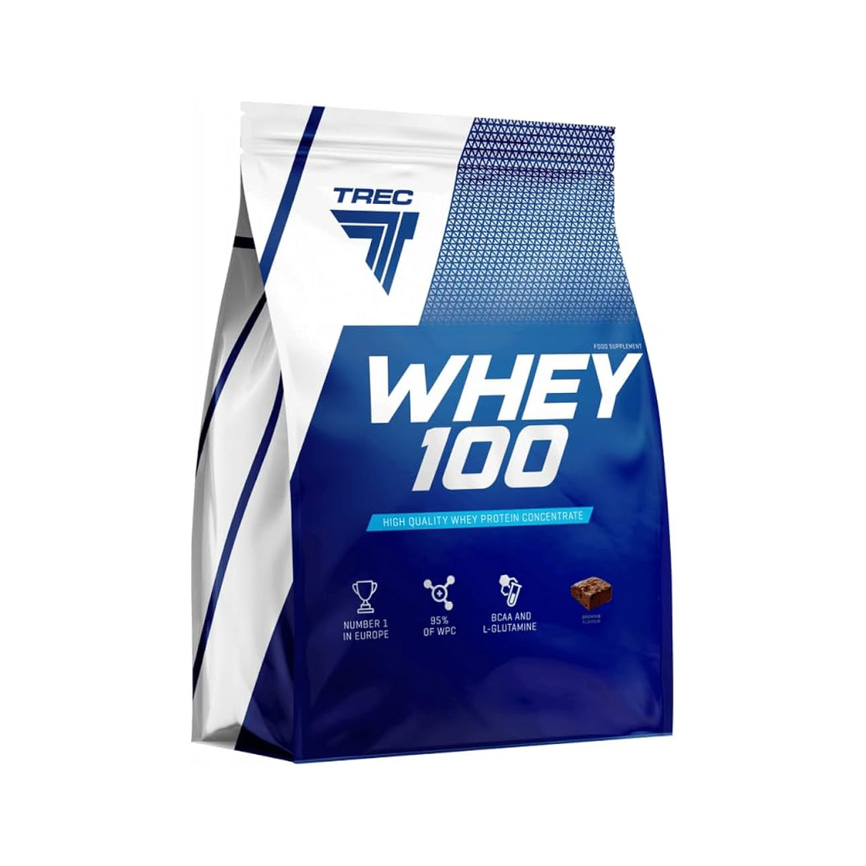 Proteinpulver TREC WHEY 100, Brownies, 900g