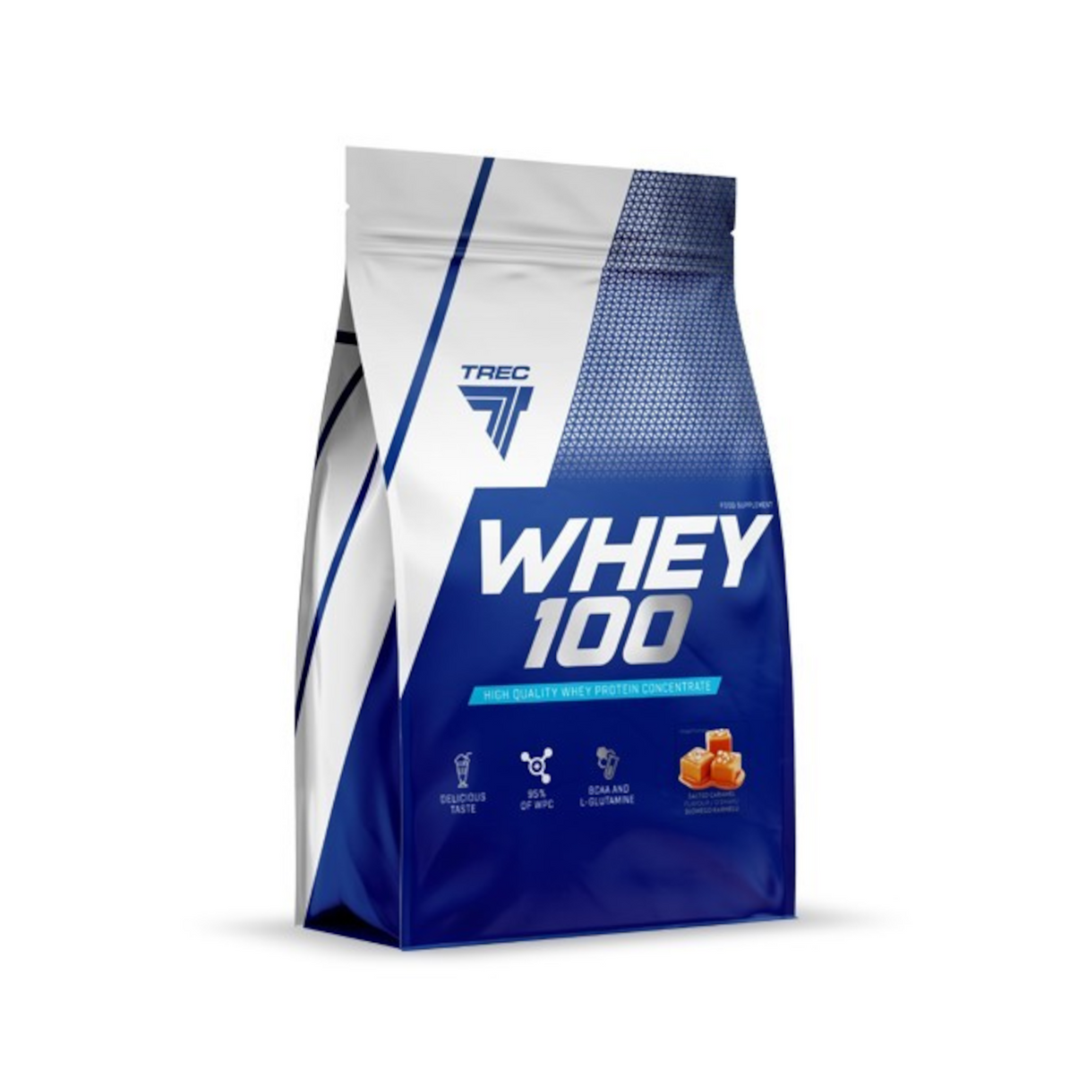 Proteinpulver TREC Whey 100, 900g Salted Caramel