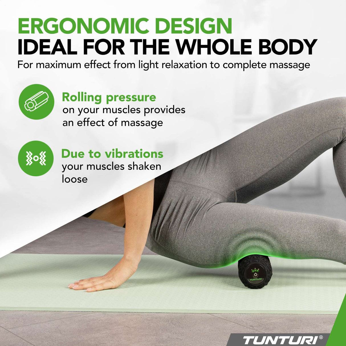 TUNTURI Vibrating Duo Massage Roller