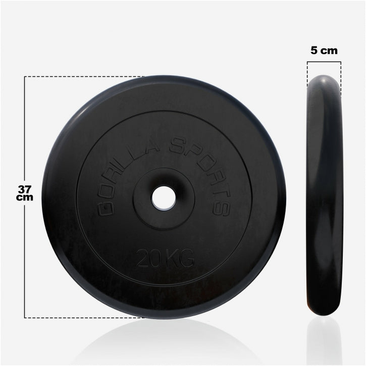 Vægtplader GUMMI Støbejern 1,25–25 kg