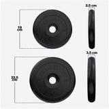 VÆGTSKIVER GUMMI STØBEJERN 4X5 KG 4X2,5 KG