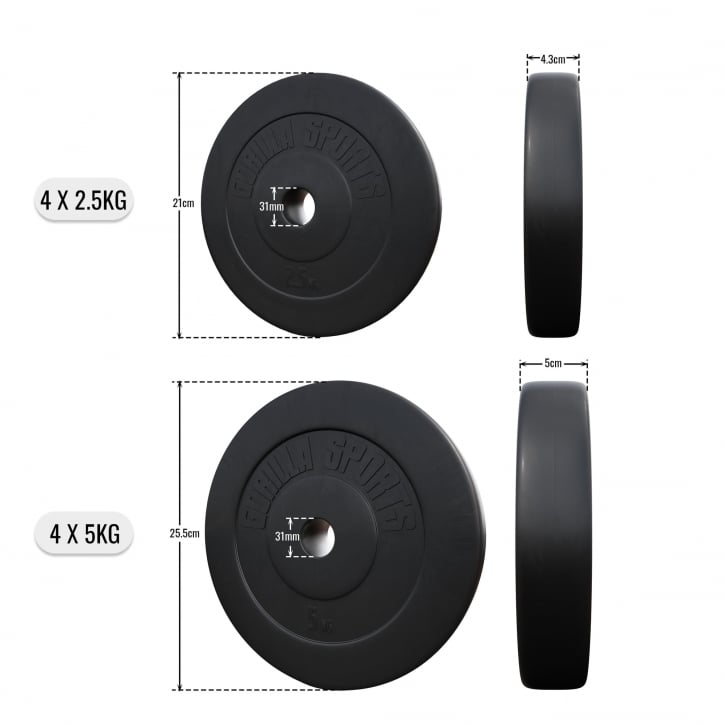 Vægtskiver BASIC Cement 4x2,5kg 4x5kg