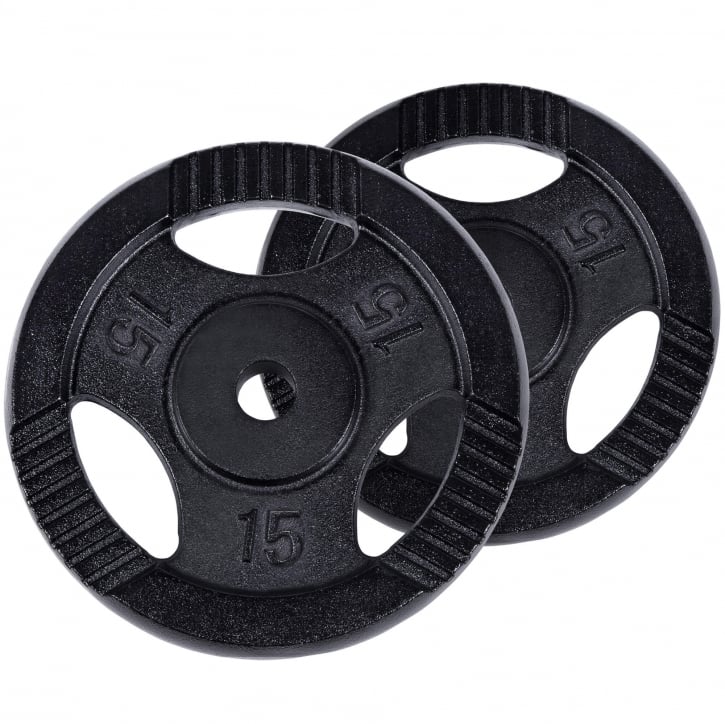 VÆGTSKIVER TRIGRIP BLACK 2X15 KG