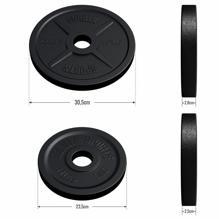 Viktskiver OLYMPIA 51mm 2x5kg 2x10kg