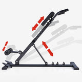 Rygbænk Hyperextension Sammenfoldelig