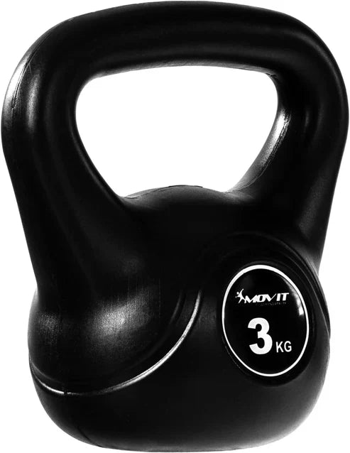 Kettlebell Sort Movit 3-20kg Jern