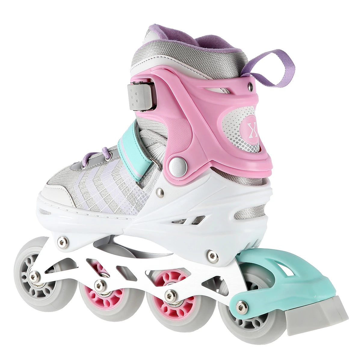 4in1 (rullskridskor) NILS EXTREME NH18192, rosa-mint, L