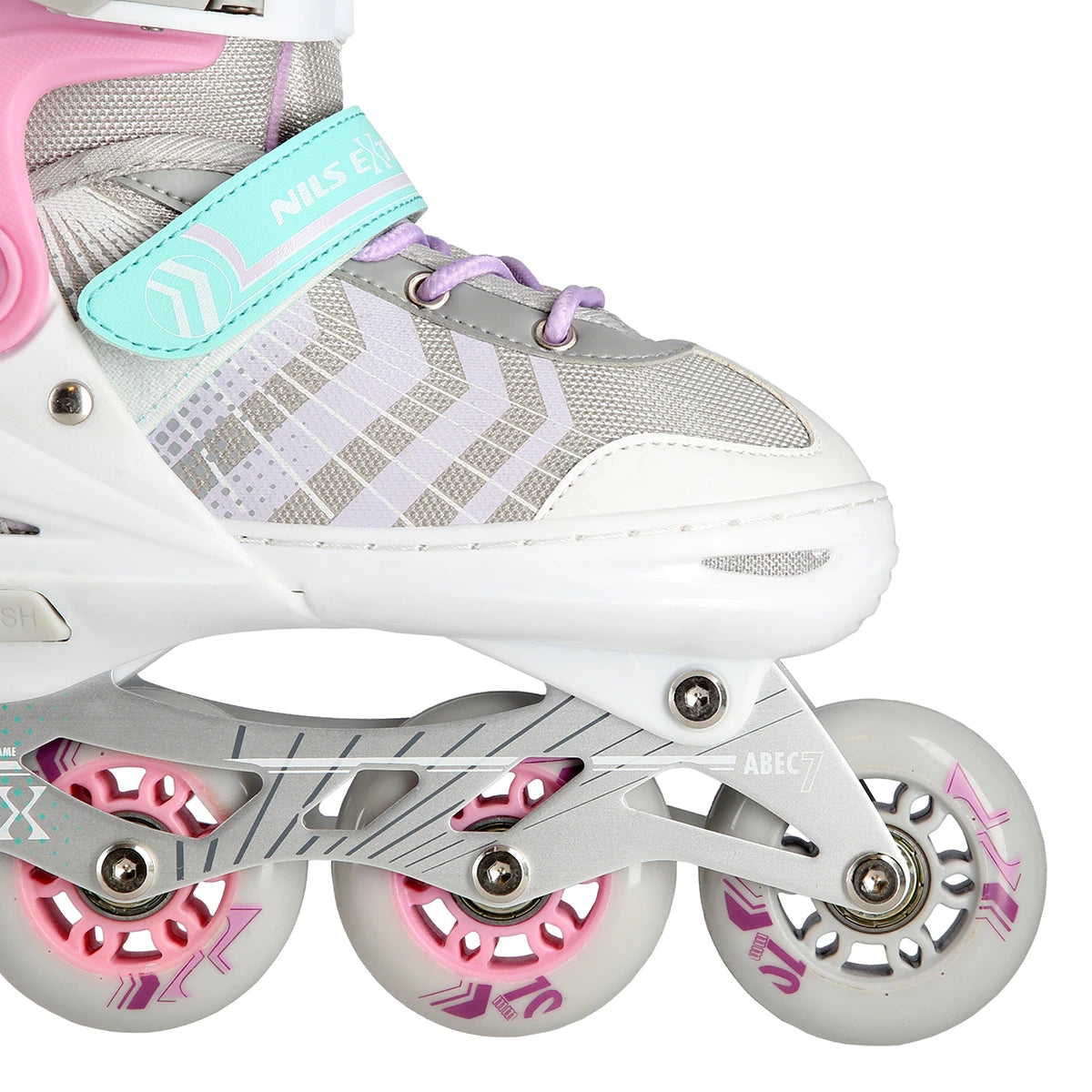 4in1 (rullskridskor) NILS EXTREME NH18192, rosa-mint, L