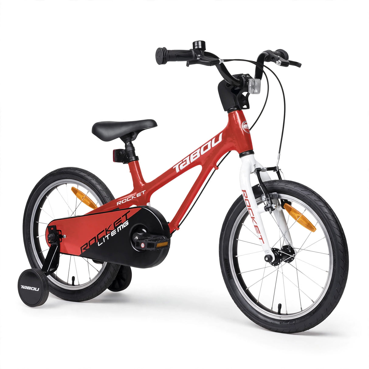 Ultralätt barncykel TABOU Rocket Lite MG, 14" röd/vit