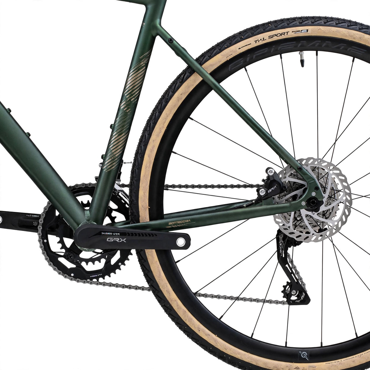 Gravelcykel BOTTECCHIA Gravel Monster - GRX610 12s - C46 Matt Grön