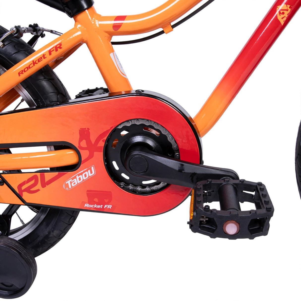 Barncykel TABOU Rocket FR, 12" röd-gul