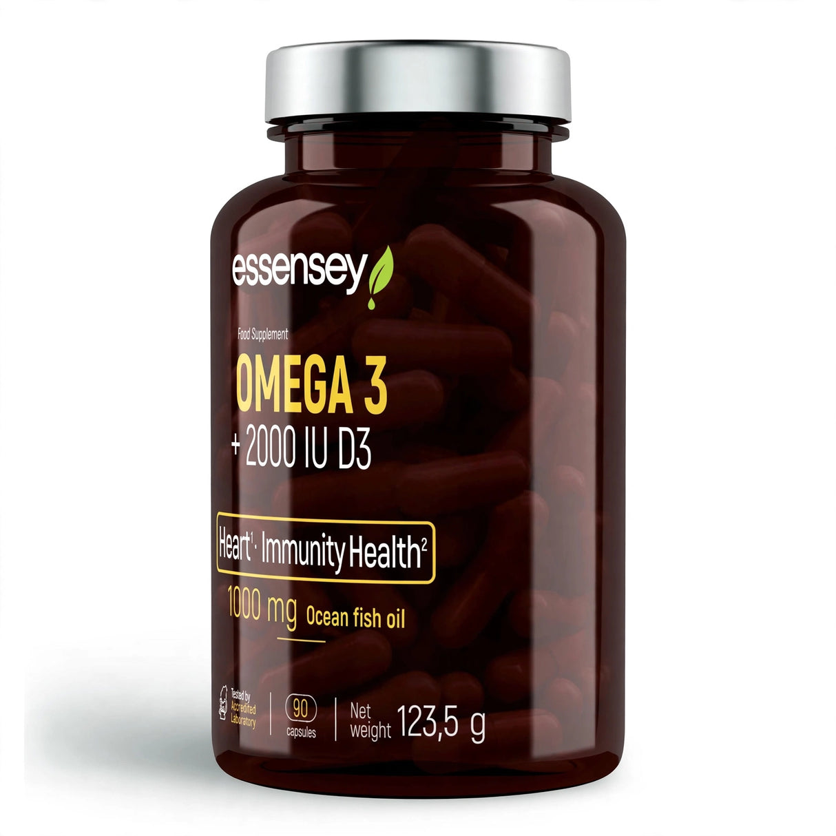 Fettsyra TREC ESSENSEY OMEGA 3 + 2000 IE D3 90 kapslar