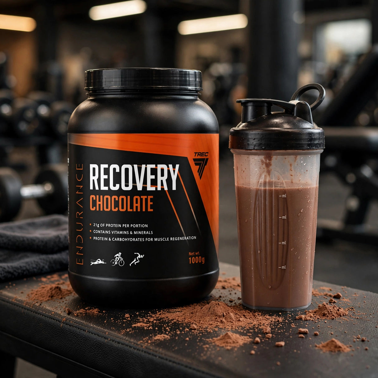 Recovery powder TREC RECOVERY SHAKE CHOCOLATE 1000 g