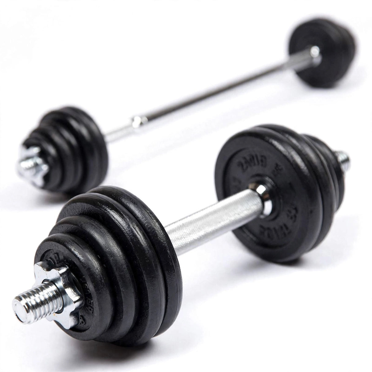 Hantel- och skivstångsset TUNTURI Hantel-/skivstångsset 20kg, järn