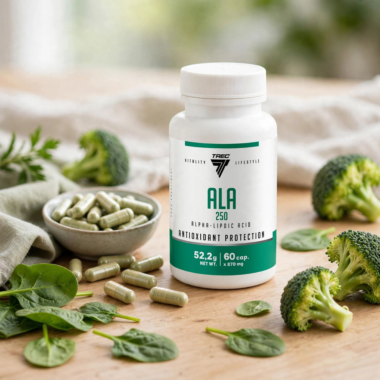 Antioxidant TREC ALA 250, 60 kapslar