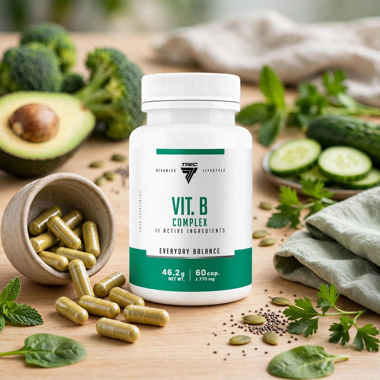 Vitaminkomplex TREC VIT. B COMPLEX, 60 kapslar