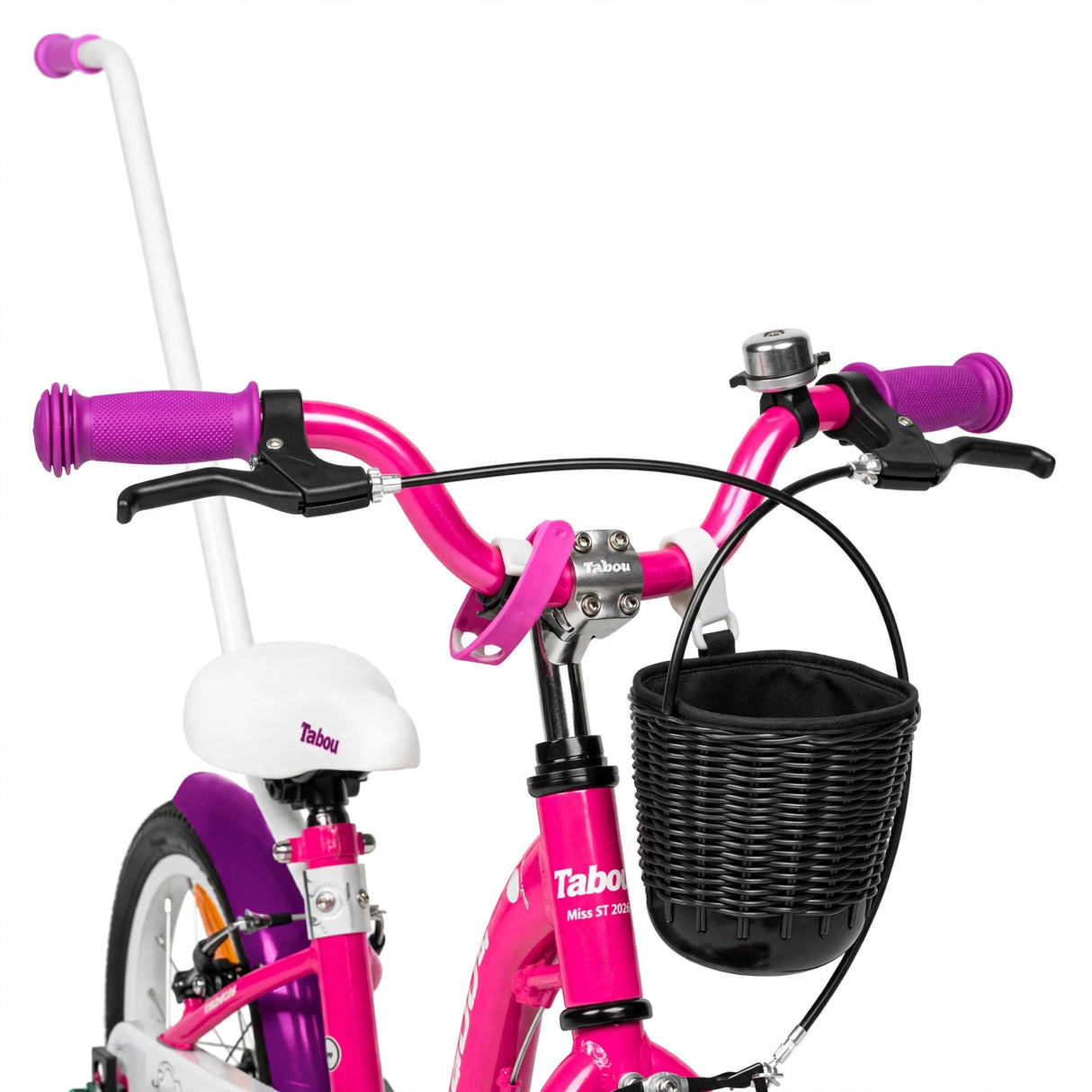 Barncykel TABOU Miss ST, 12" rosa-vit