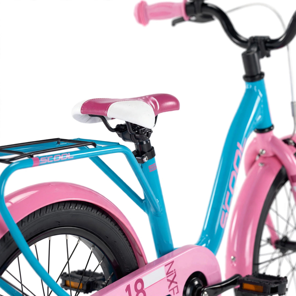 Barncykel S'COOL niXe 18" Ocean/Pink