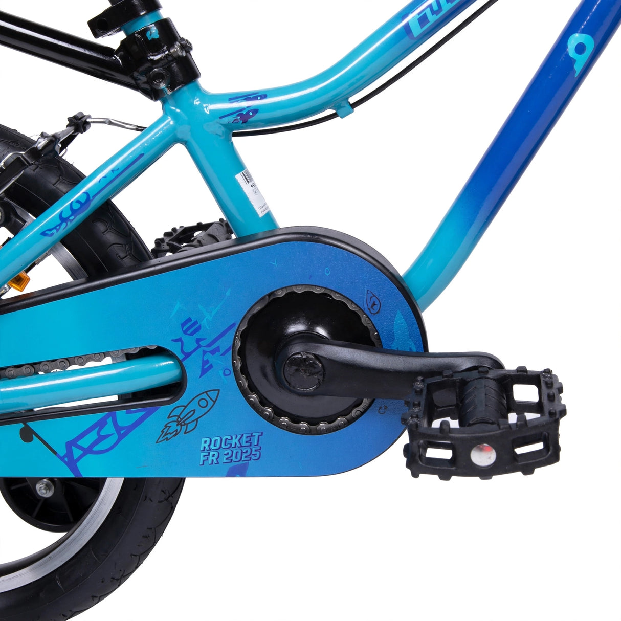 Barncykel TABOU Rocket FR, 12" blå-turkos