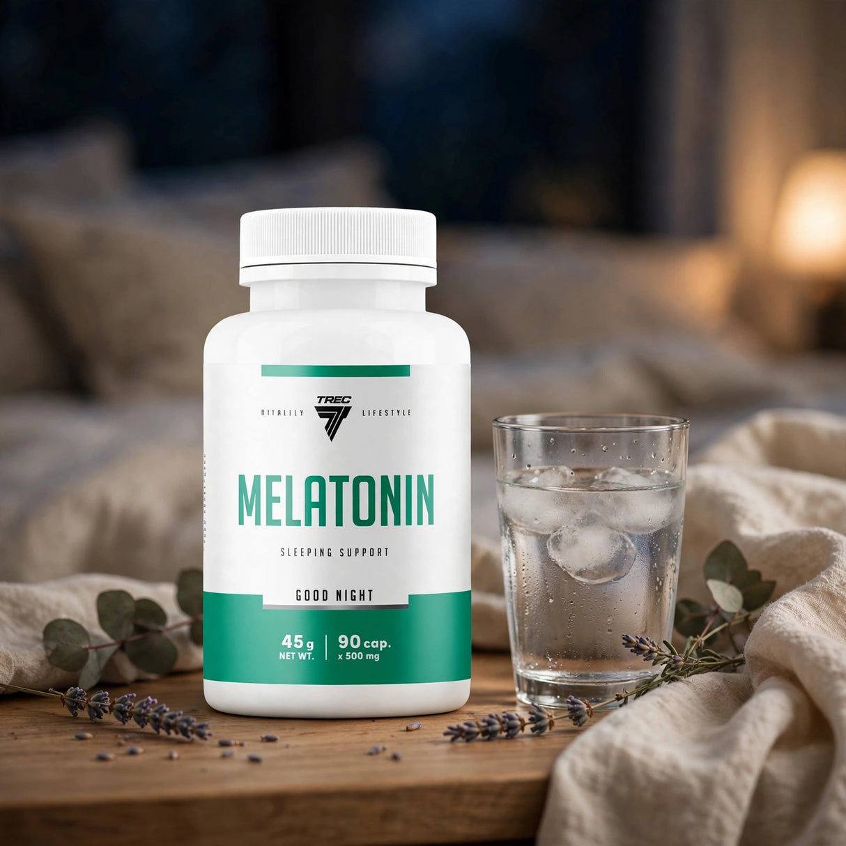 Kosttilskud til søvn TREC Melatonin, 90 kapsler