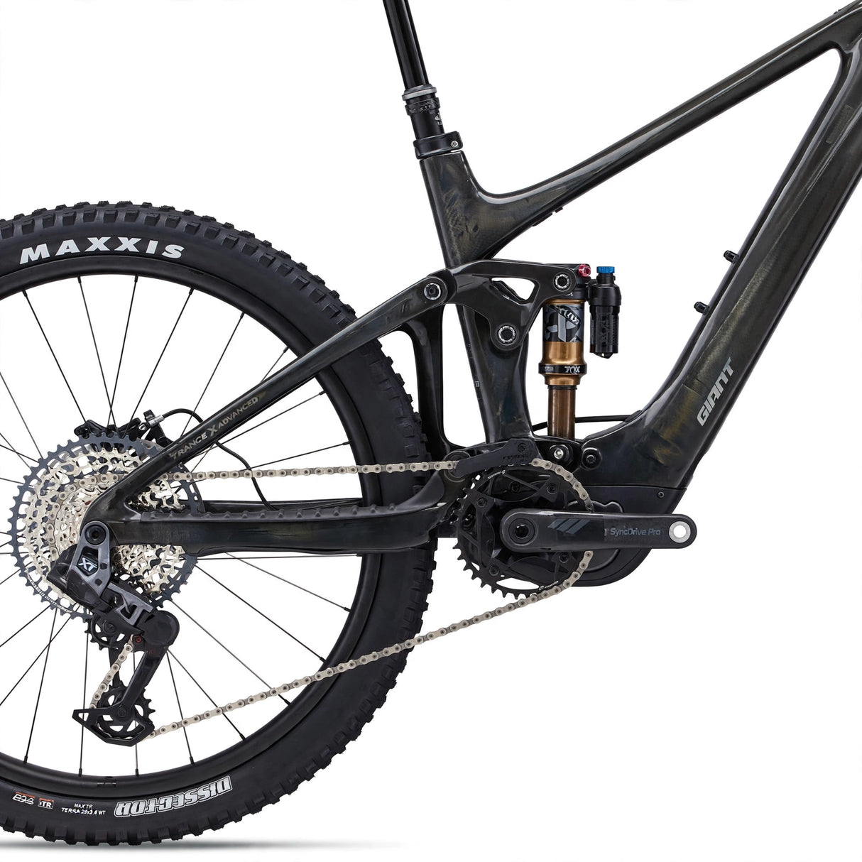 Elcykel GIANT Trance X Advanced E+ Elite 1, Raw Carbon