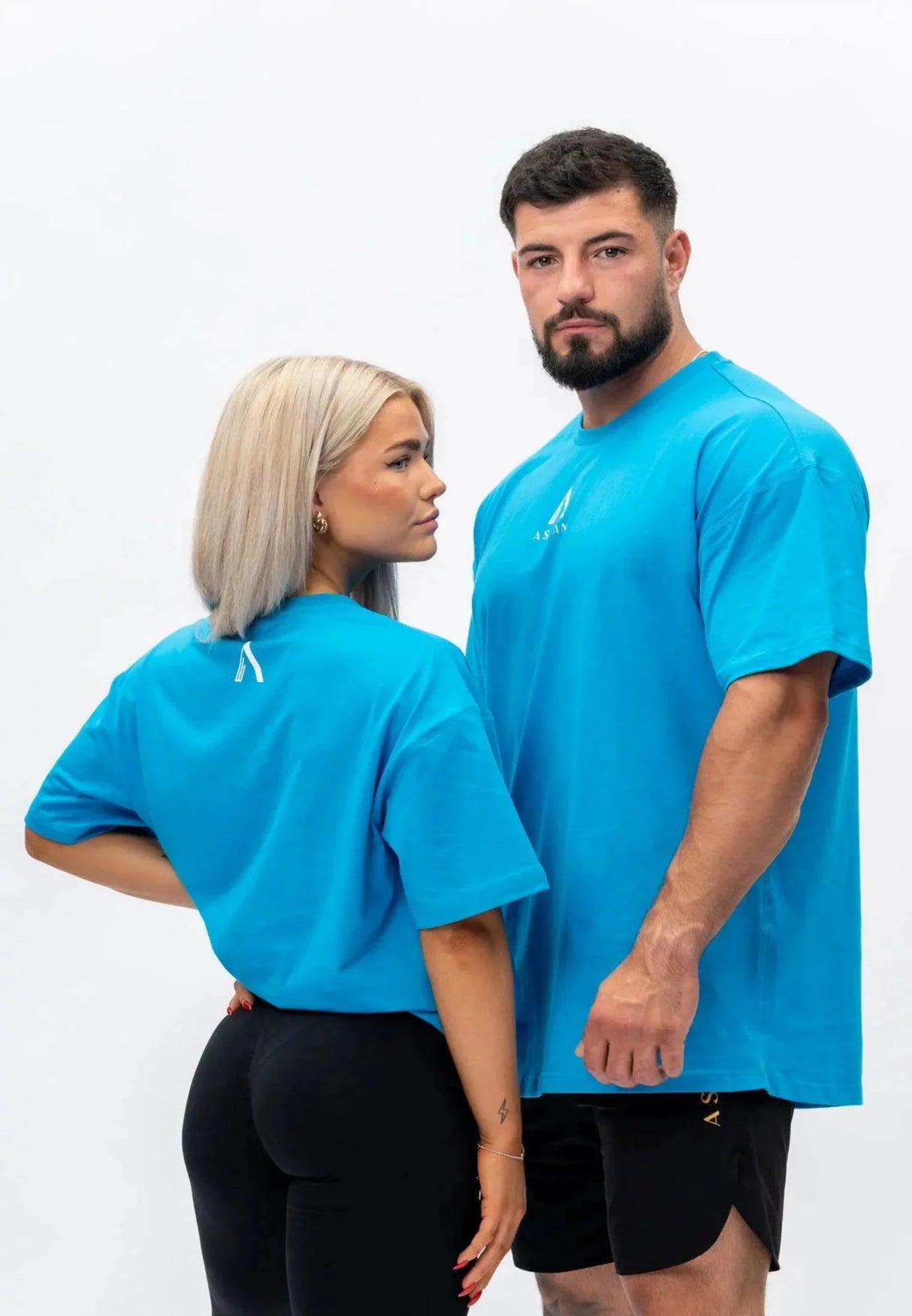 A AMPIO Oversize T Shirt - Blue - workoutbrands.com