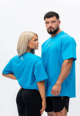A AMPIO Oversize T Shirt - Blue - workoutbrands.com