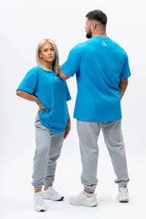 A AMPIO Oversize T Shirt - Blue - workoutbrands.com
