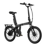 Hopfällbar elcykel ADO Air Carbon PRO, Svart