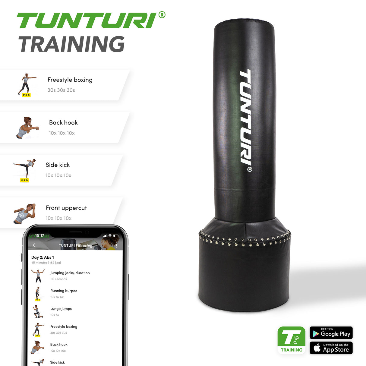 Fristående boxningssäck Tunturi Free Stand Boxing Bag