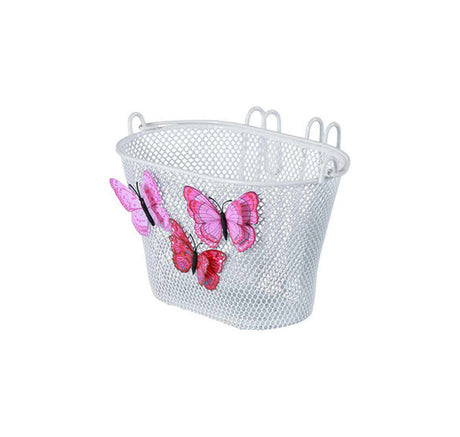 Framkorg för barncykel BASIL JASMIN BUTTERFLY, vit