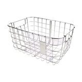Cykelkorg fram BASIL ROBIN, med stöd för framhjulet, metall, silver