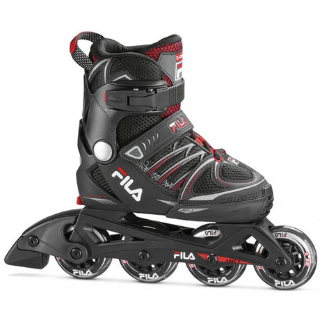 Justerbara rullskridskor för barn FILA X-ONE (S29-32), svart-röd