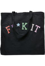 Fuck It Oversize Canvas Tote Bag black one size - workoutbrands.com