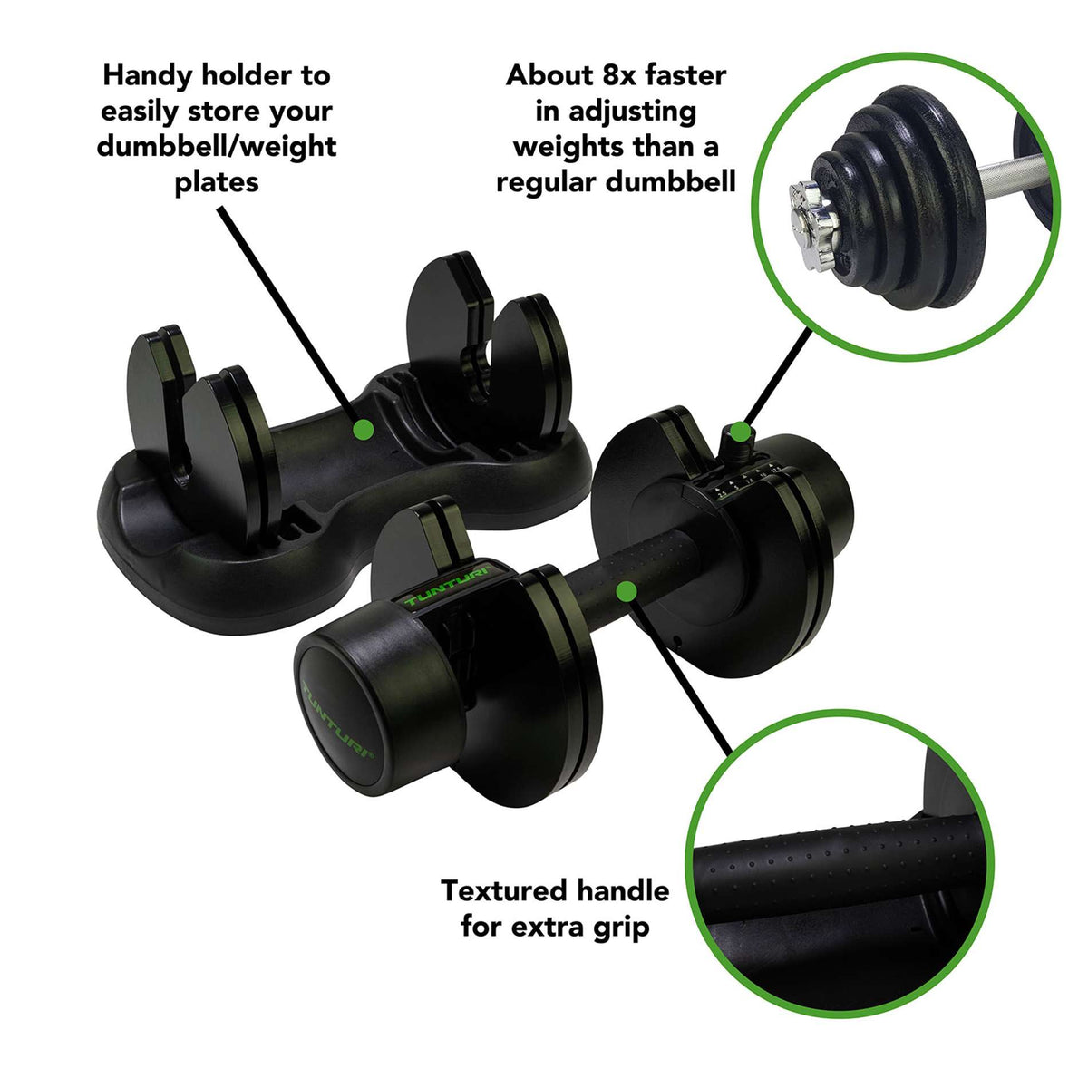 Justerbar hantel TUNTURI Selector Dumbbell 12,5 kg