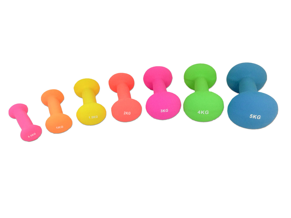 Hantlar TUNTURI Neoprene Dumbbells 2kg, röd